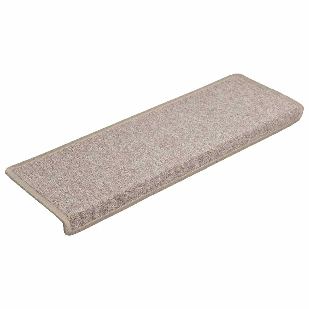 Stair Mats 30 pcs 65x21x4 cm Taupe Rectangular Edge