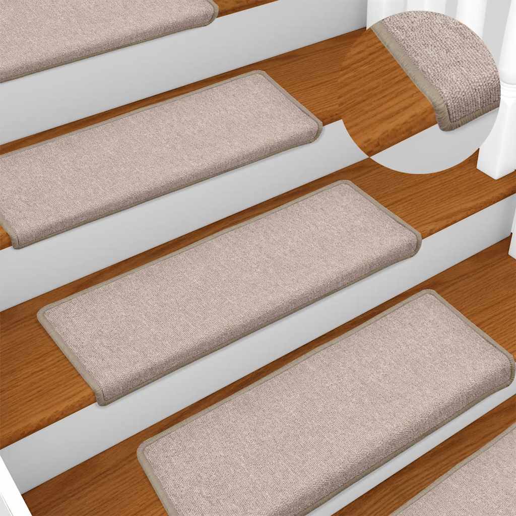 Stair Mats 30 pcs 65x21x4 cm Taupe Rectangular Edge