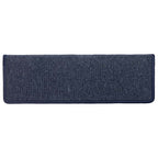 Stair Mats 30 pcs 65x21x4 cm Dark Grey and Blue Rectangular Edge