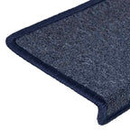 Stair Mats 30 pcs 65x21x4 cm Dark Grey and Blue Rectangular Edge