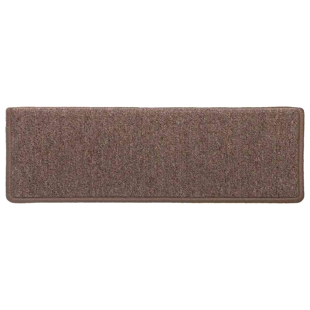 Stair Mats 30 pcs 65x21x4 cm Brown Rectangular Edge