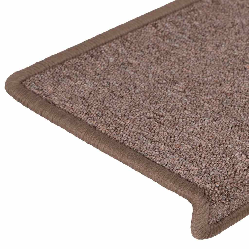 Stair Mats 30 pcs 65x21x4 cm Brown Rectangular Edge