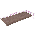 Stair Mats 30 pcs 65x21x4 cm Brown Rectangular Edge