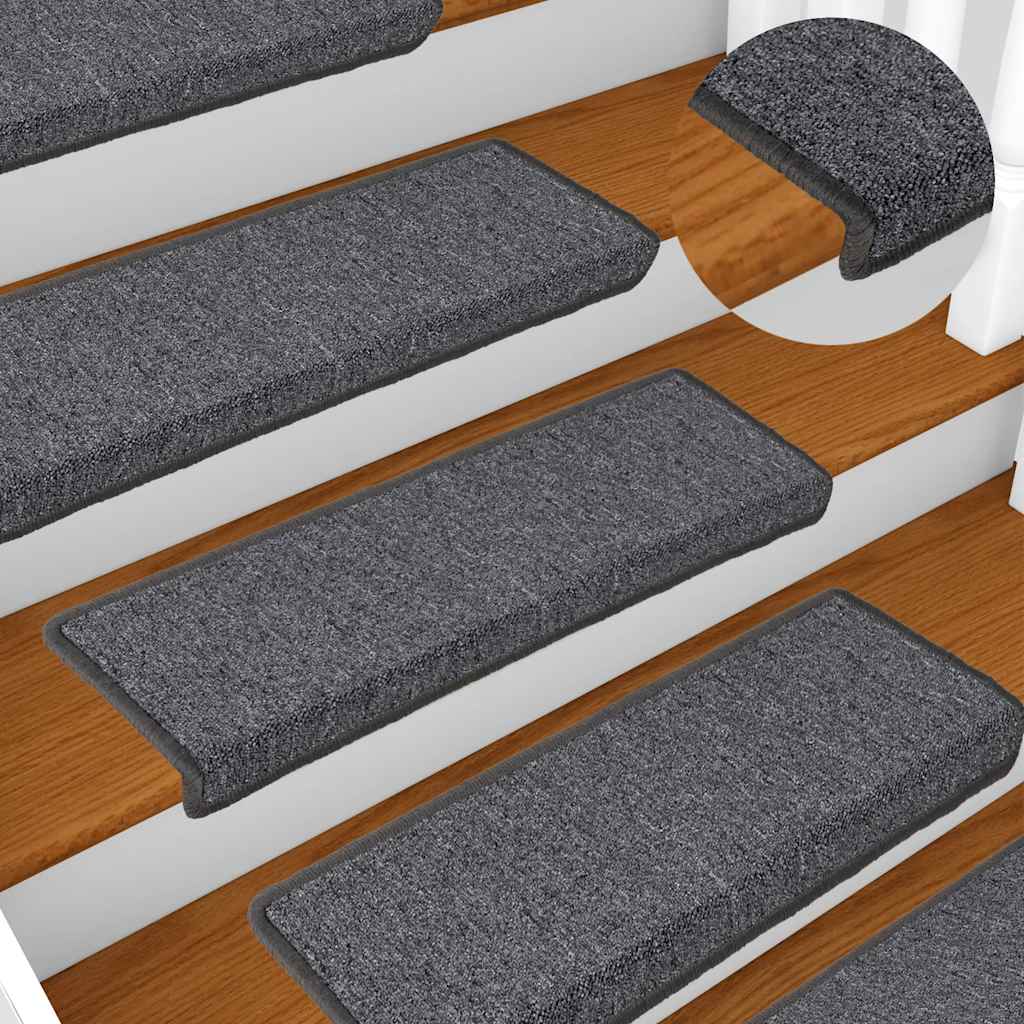 Stair Mats 30 pcs 65x21x4 cm Dark Grey Rectangular Edge