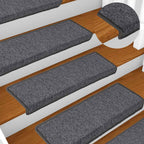 Stair Mats 30 pcs 65x21x4 cm Dark Grey Rectangular Edge