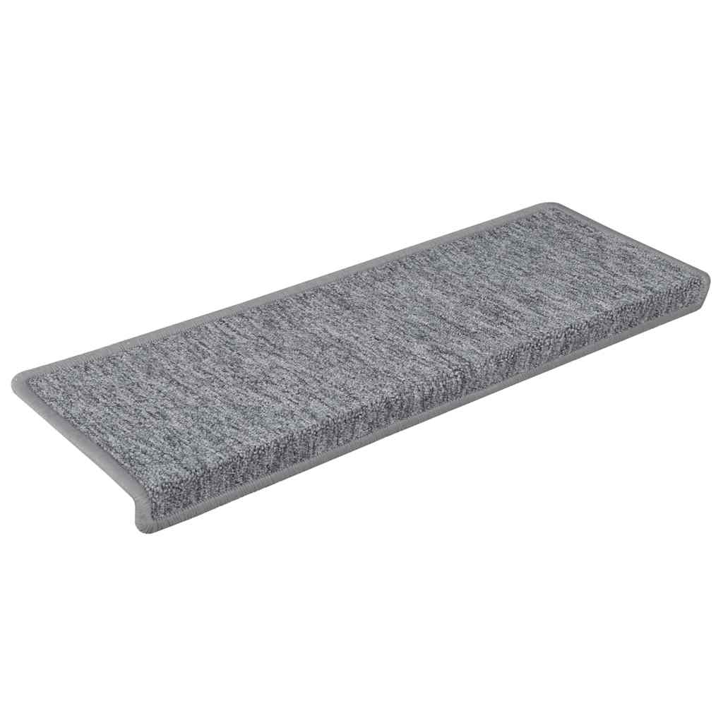 Stair Mats 30 pcs 65x21x4 cm Light Grey Rectangular Edge