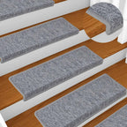 Stair Mats 30 pcs 65x21x4 cm Light Grey Rectangular Edge