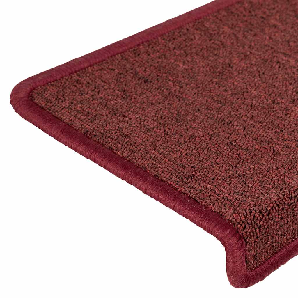 Stair Mats 30 pcs 65x21x4 cm Bordeaux Rectangular Edge