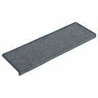 Stair Mats 30 pcs 65x21x4 cm Light Grey and Blue Rectangular Edge