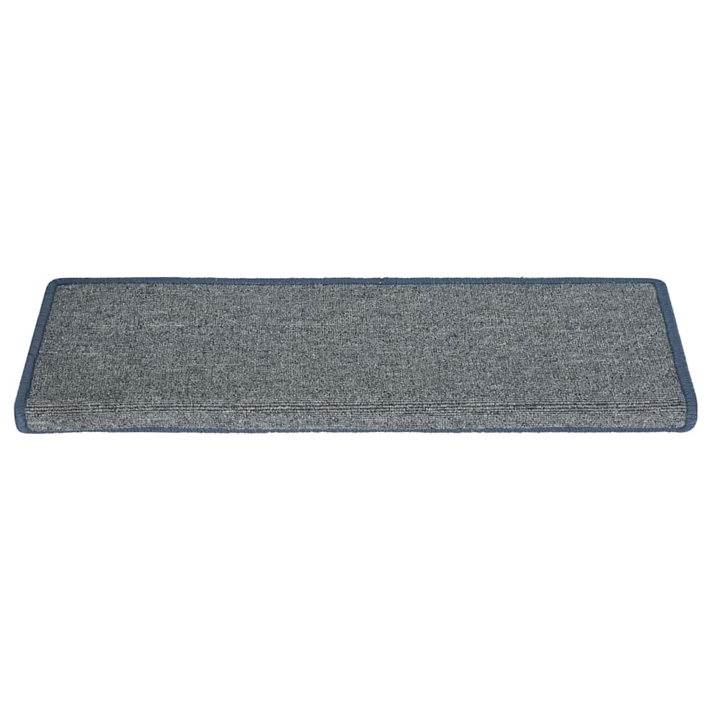Stair Mats 30 pcs 65x21x4 cm Light Grey and Blue Rectangular Edge