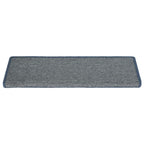 Stair Mats 30 pcs 65x21x4 cm Light Grey and Blue Rectangular Edge