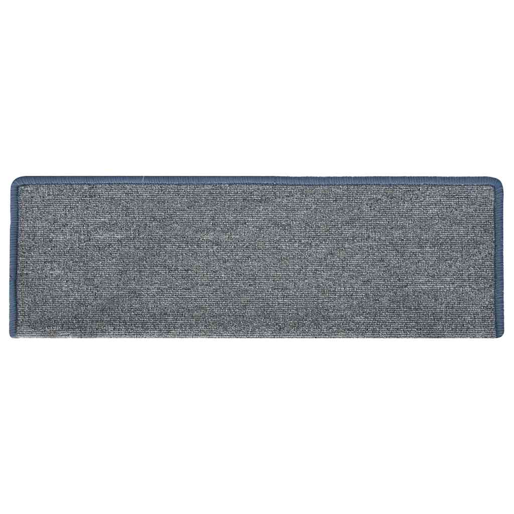 Stair Mats 30 pcs 65x21x4 cm Light Grey and Blue Rectangular Edge