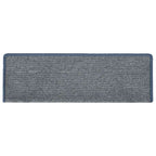 Stair Mats 30 pcs 65x21x4 cm Light Grey and Blue Rectangular Edge