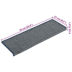 Stair Mats 30 pcs 65x21x4 cm Light Grey and Blue Rectangular Edge