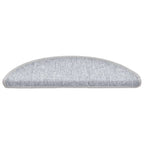 Stair Mats 20 pcs 56x17x3 cm Light Grey Half Round