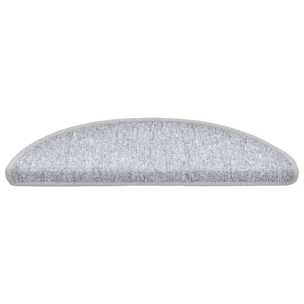 Stair Mats 20 pcs 56x17x3 cm Light Grey Half Round