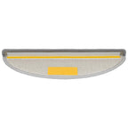 Stair Mats 20 pcs 56x17x3 cm Light Grey Half Round