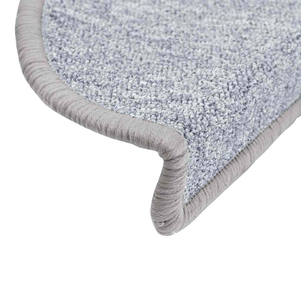 Stair Mats 20 pcs 56x17x3 cm Light Grey Half Round