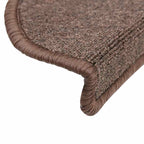 Stair Mats 20 pcs 56x17x3 cm Coffee Brown Half Round