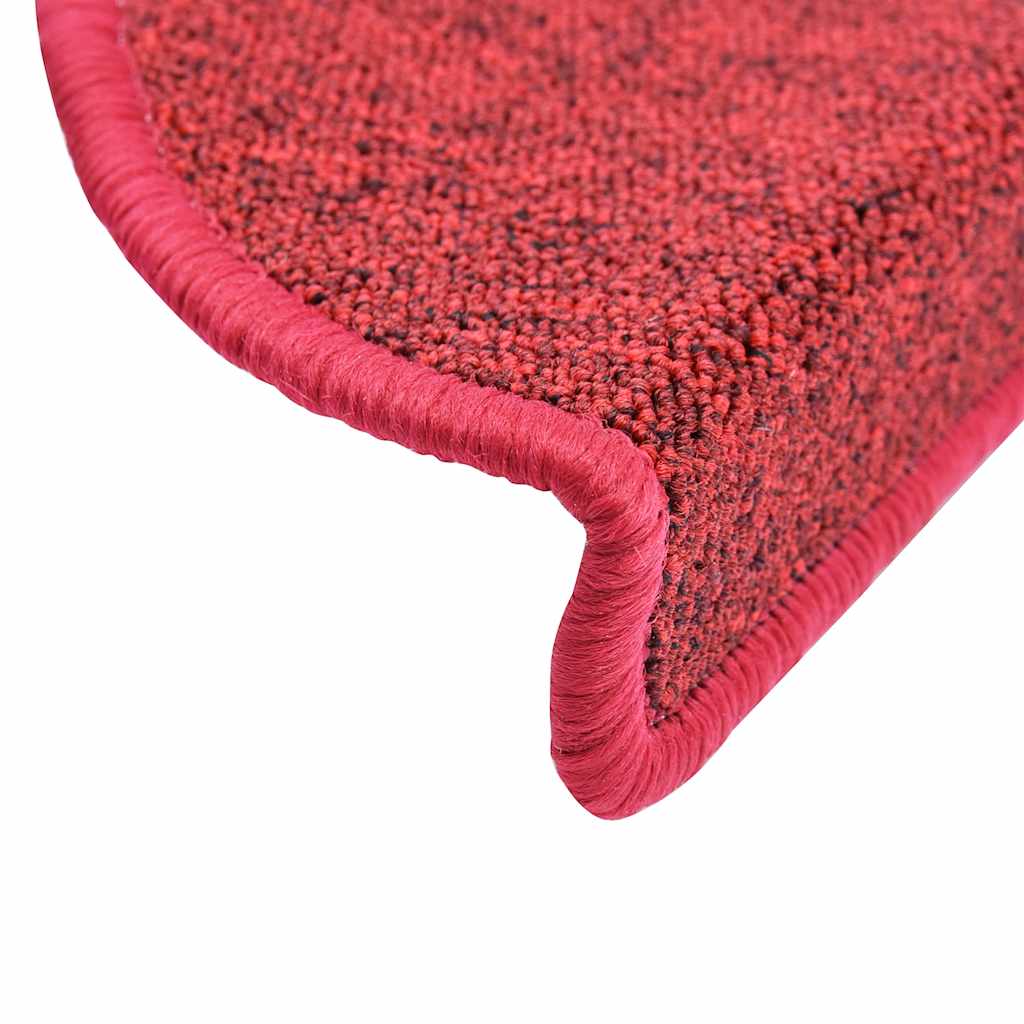Stair Mats 20 pcs 56x17x3 cm Red Half Round