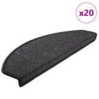 Stair Mats 20 pcs 65x24x4 cm Anthracite Half Round Large