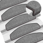 Stair Mats 20 pcs 65x24x4 cm Dark Grey Half Round Large