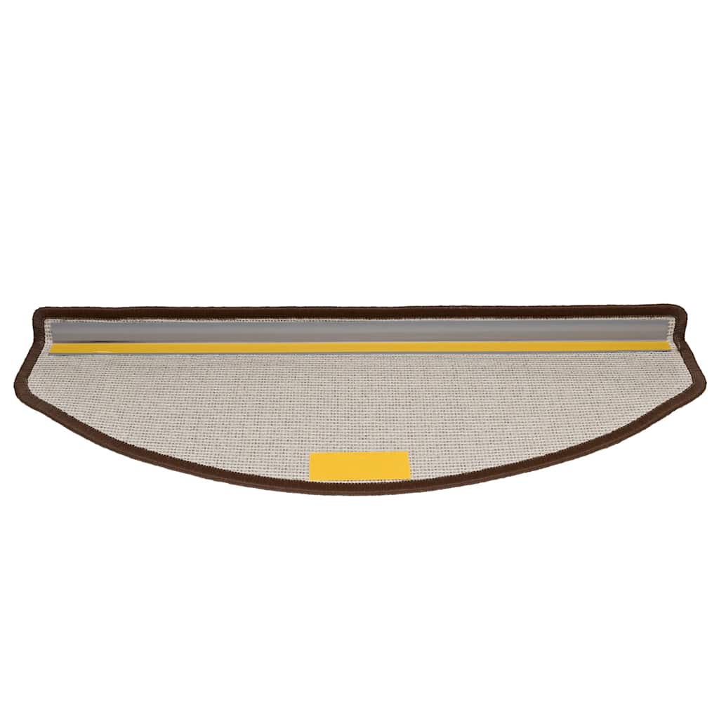 Stair Mats 20 pcs 65x24x4 cm Coffee Brown Half Round Large