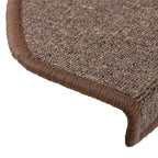Stair Mats 20 pcs 65x24x4 cm Coffee Brown Half Round Large