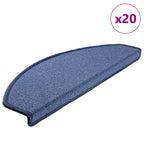 Stair Mats 20 pcs 65x24x4 cm Blue Half Round Large
