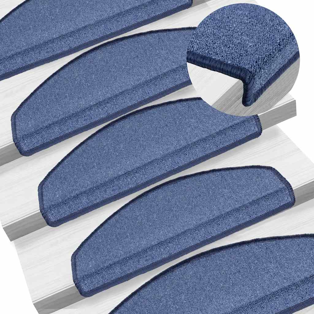 Stair Mats 20 pcs 65x24x4 cm Blue Half Round Large