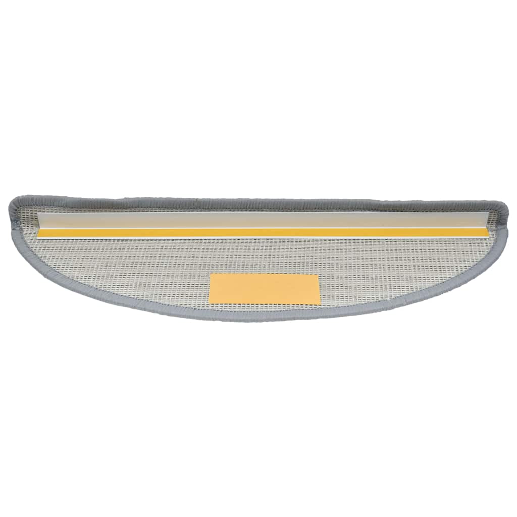 Stair Mats 30 pcs 56x17x3 cm Grey Half Round