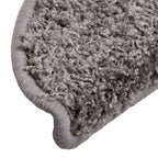 Stair Mats 30 pcs 56x17x3 cm Grey Half Round