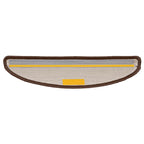 Stair Mats 30 pcs 56x17x3 cm Brown Half Round