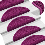 Stair Mats 30 pcs 56x17x3 cm Violet Half Round