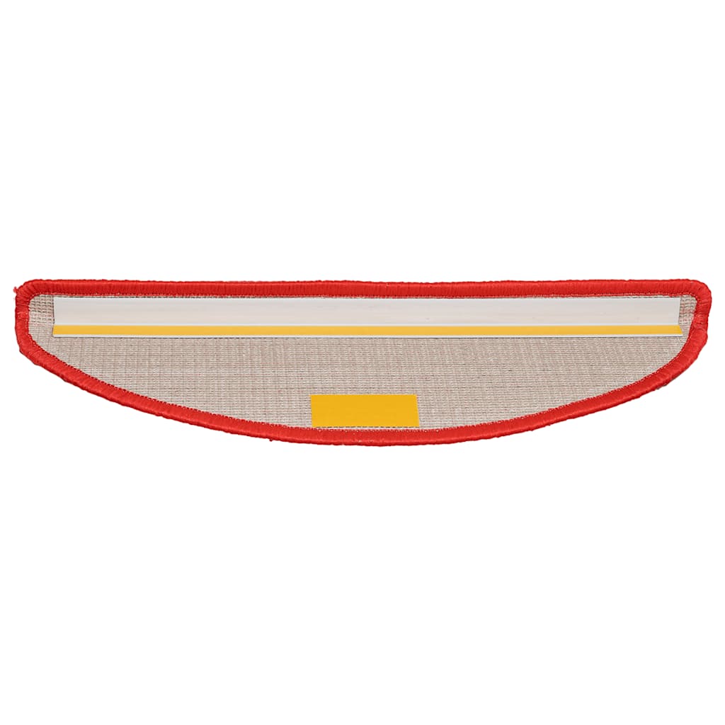 Stair Mats 30 pcs 56x17x3 cm Red Half Round