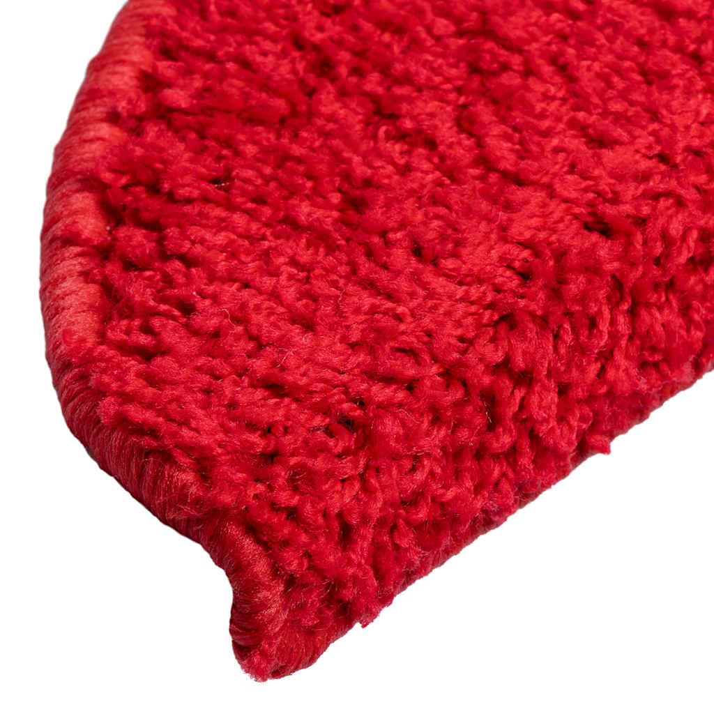 Stair Mats 30 pcs 56x17x3 cm Red Half Round