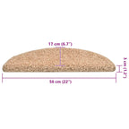 Stair Mats 30 pcs 56x17x3 cm Gold Half Round