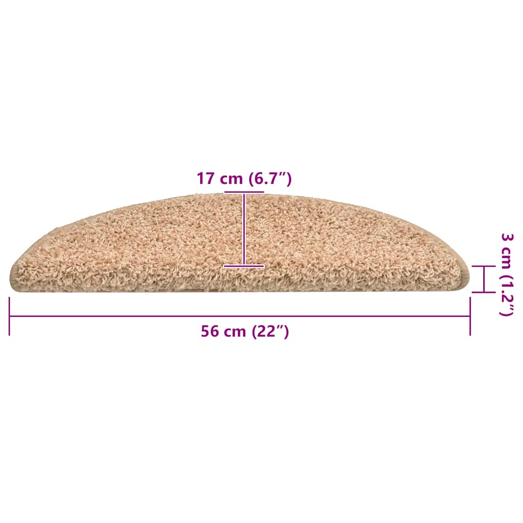 Stair Mats 30 pcs 56x17x3 cm Gold Half Round