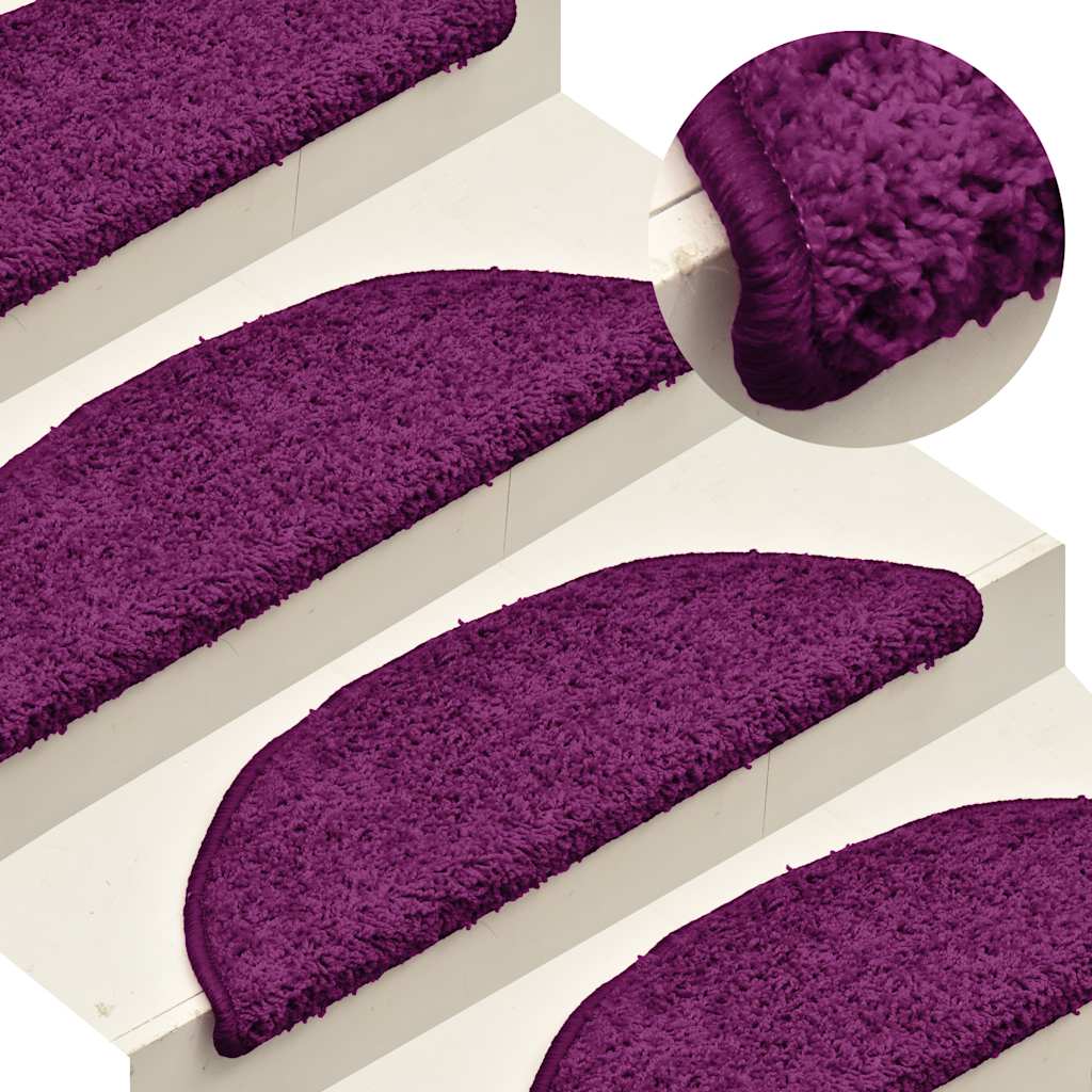 Stair Mats 30 pcs 56x17x3 cm Pink Half Round