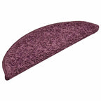 Stair Mats 30 pcs 56x17x3 cm Dark Purple Half Round