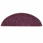 Stair Mats 30 pcs 56x17x3 cm Dark Purple Half Round