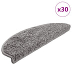 Stair Mats 30 pcs 65x21x4 cm Grey Half Round Large