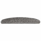 Stair Mats 30 pcs 65x21x4 cm Grey Half Round Large