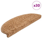 Stair Mats 30 pcs 65x21x4 cm Beige Half Round Large