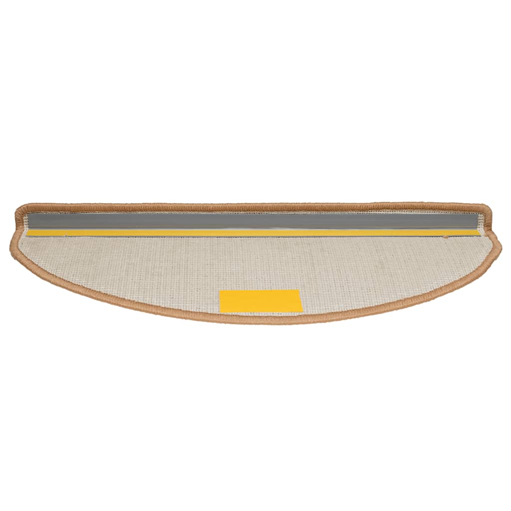 Stair Mats 30 pcs 65x21x4 cm Beige Half Round Large