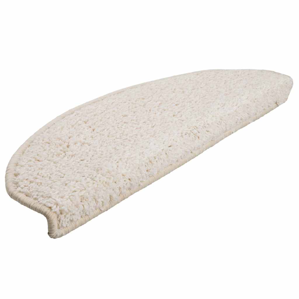 Stair Mats 30 pcs 65x21x4 cm White Half Round Large