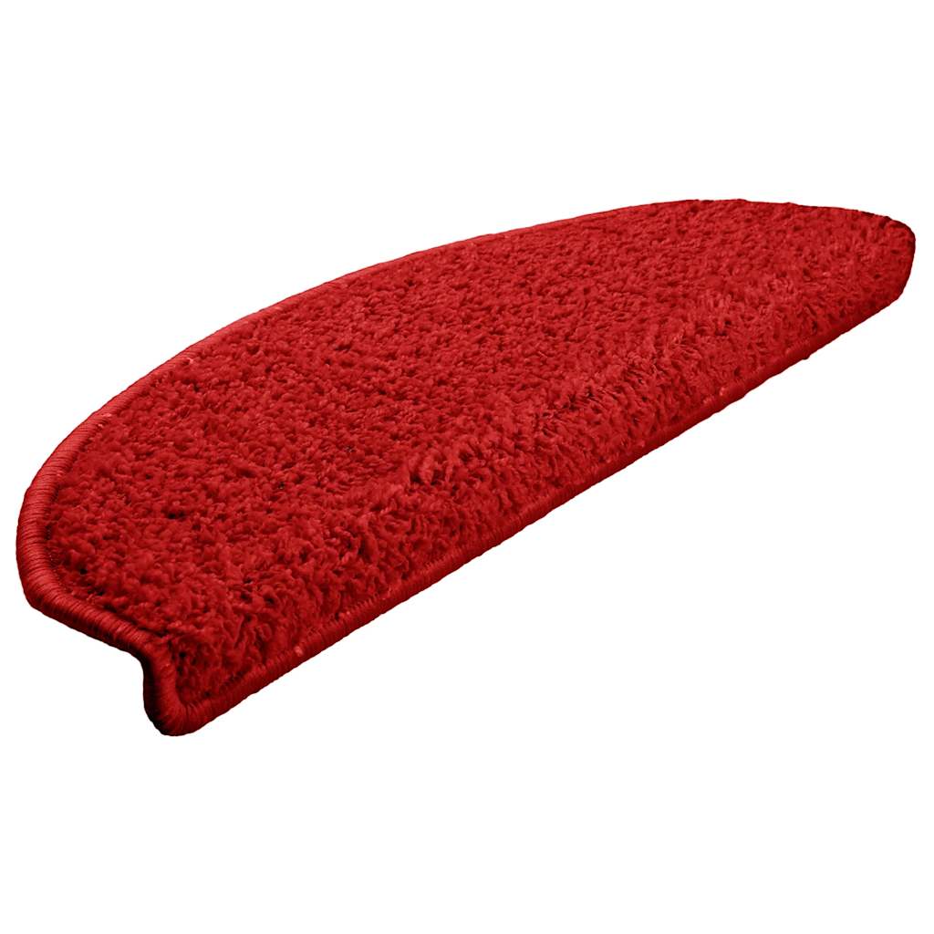 Stair Mats 30 pcs 65x21x4 cm Red Half Round Large