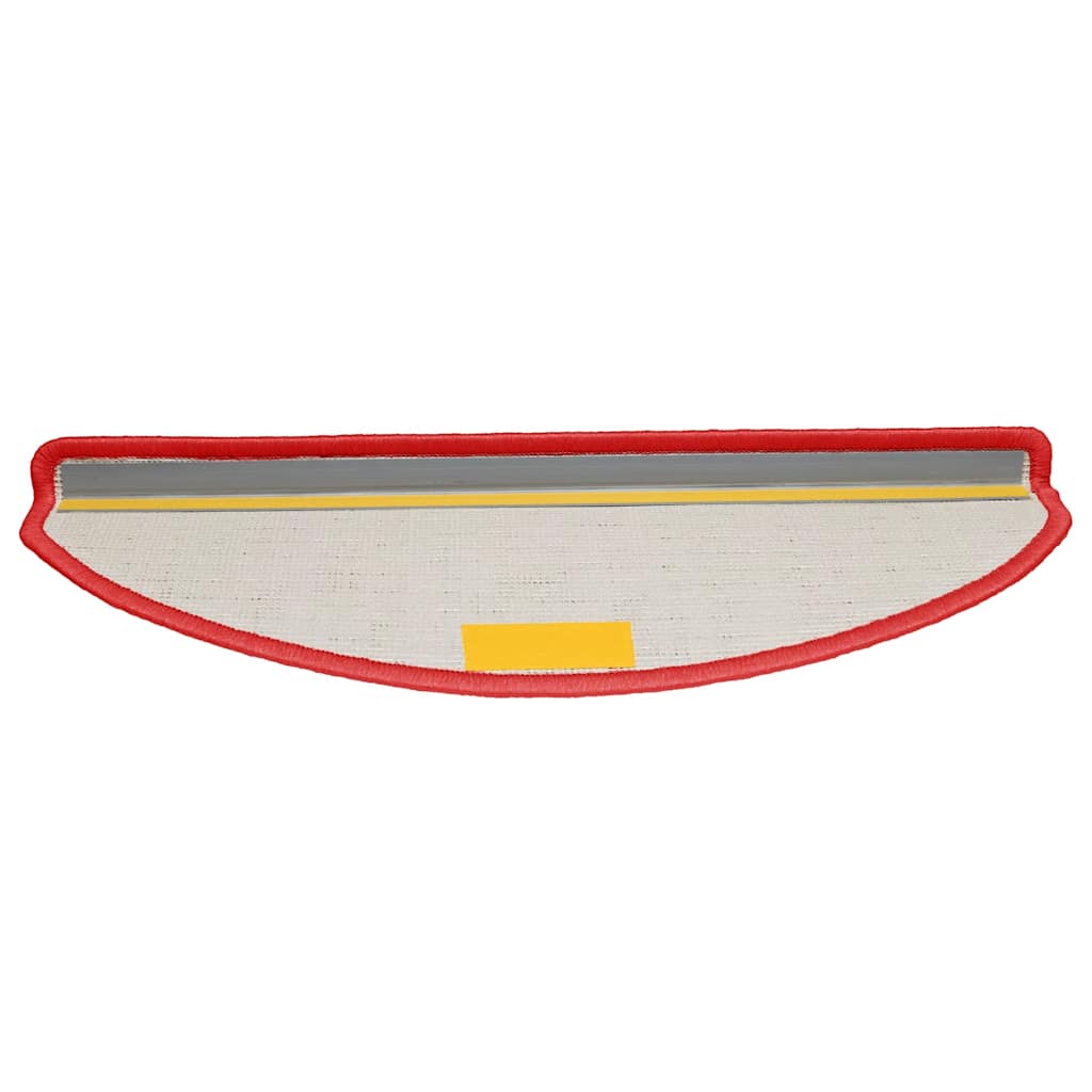 Stair Mats 30 pcs 65x21x4 cm Red Half Round Large