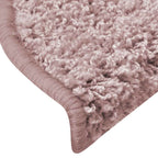 Stair Mats 30 pcs 65x21x4 cm Light Pink Half Round Large
