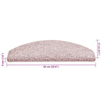 Stair Mats 30 pcs 65x21x4 cm Light Pink Half Round Large